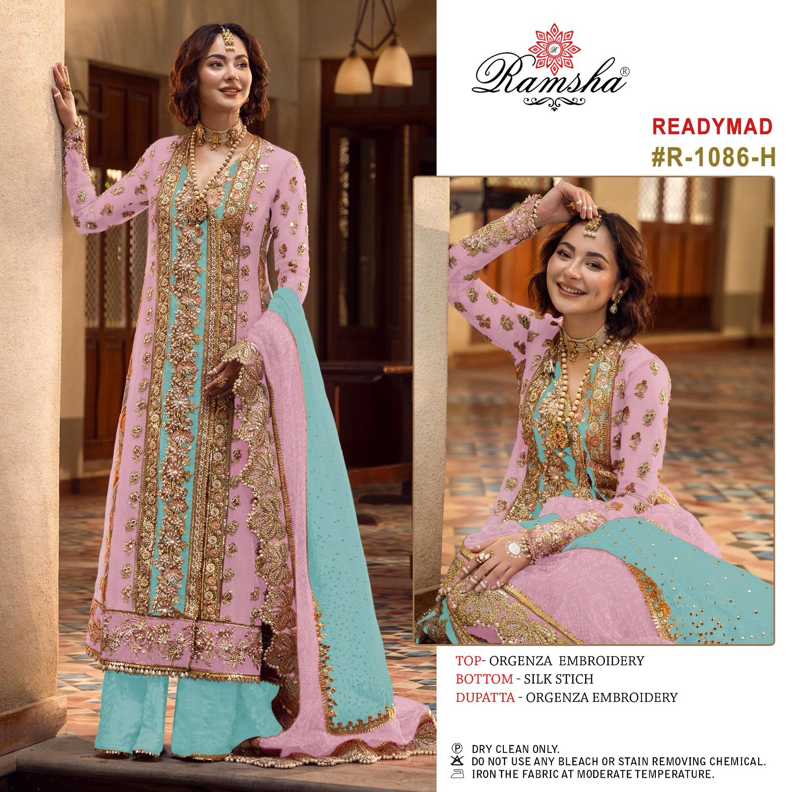 1086-Colours Ramsha Organza Pakistani Readymade Suits
