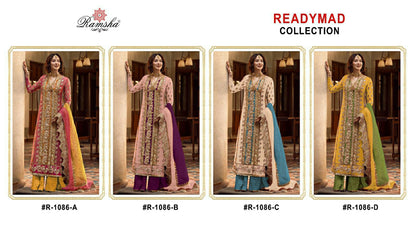 1086 Ramsha Organza Pakistani Readymade Suits