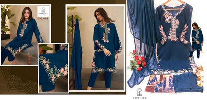 108 Sapphire Georgette Pakistani Readymade Suits