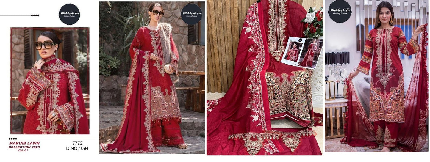 1094-Colors Mehboob Tex Cotton Pakistani Patch Work Suits