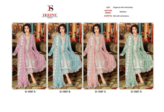 1097-Colors Deepsy Organza Pakistani Salwar Suits