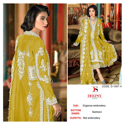 1097 Efgi Deepsy Organza Pakistani Salwar Suits
