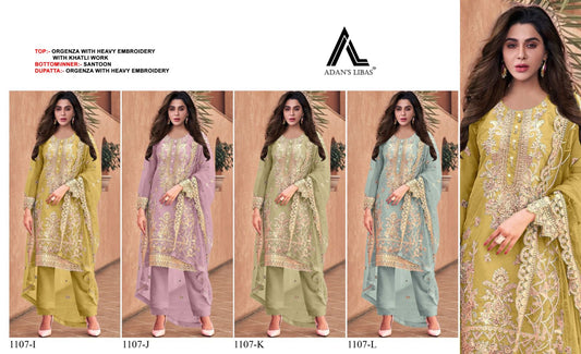 1107 Adans Libas Organza Pakistani Salwar Suits