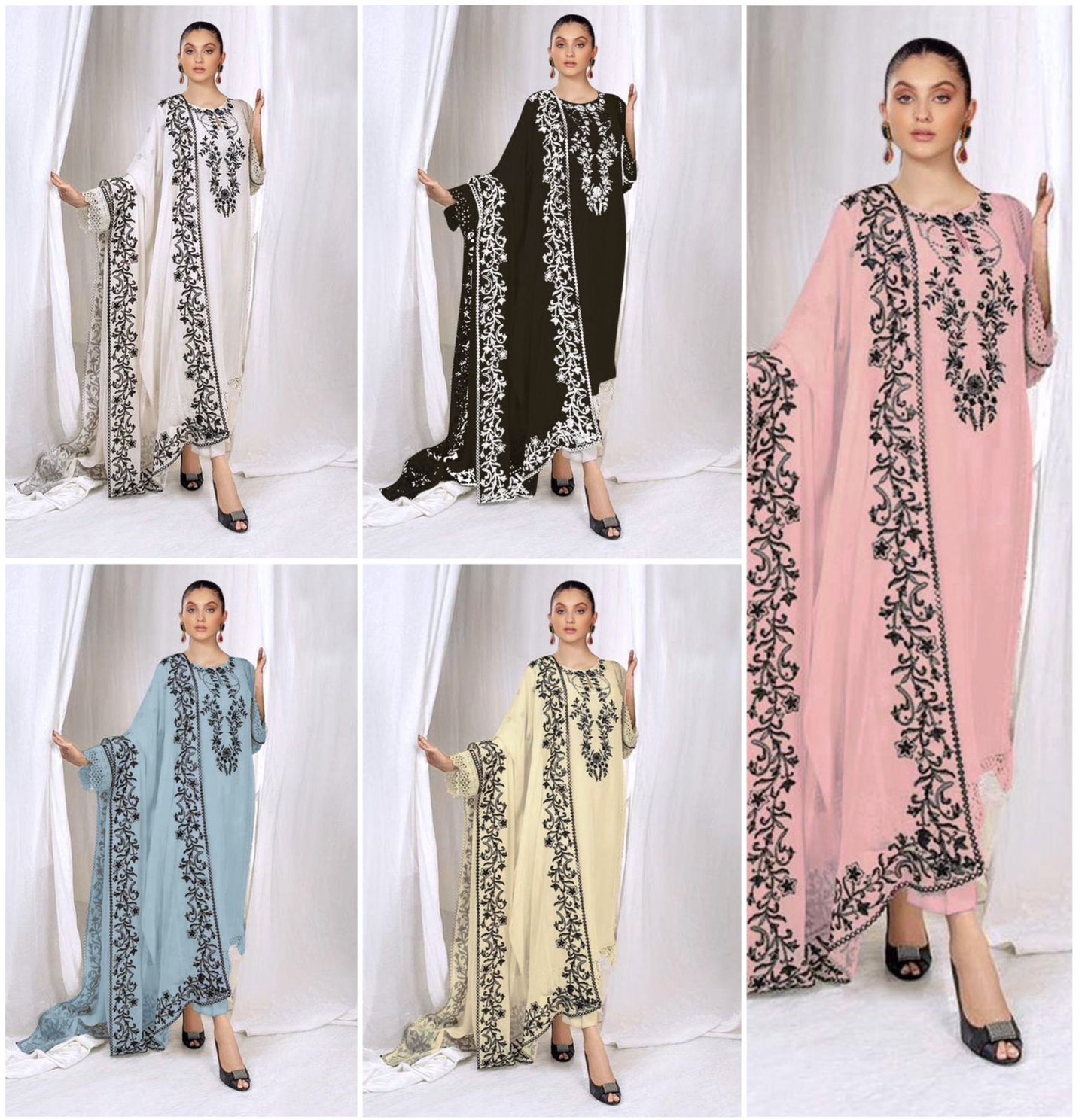 1111 Queens Art Georgette Pakistani Readymade Suits