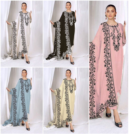 1111 Queens Art Georgette Pakistani Readymade Suits