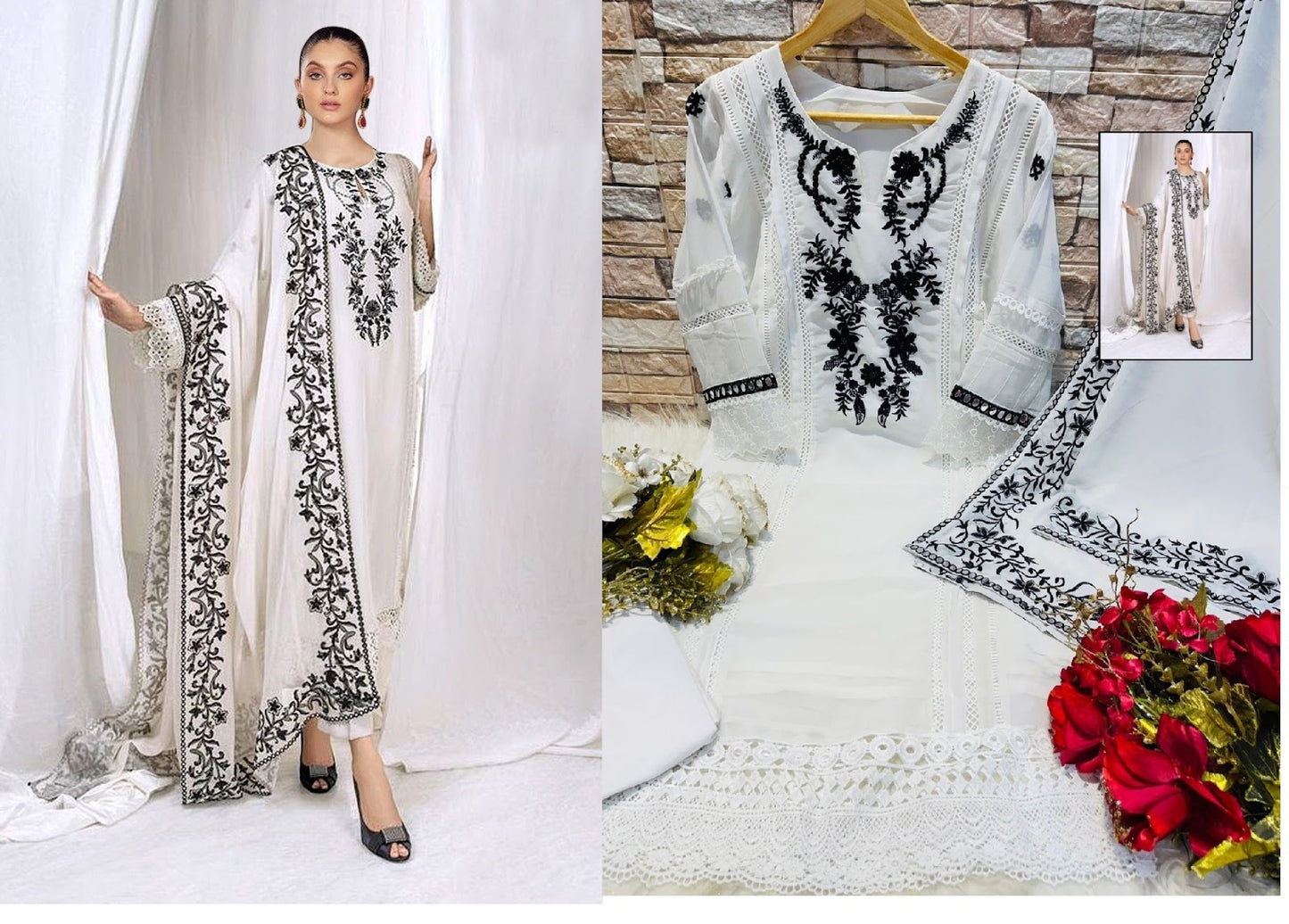 1111 Queens Art Georgette Pakistani Readymade Suits