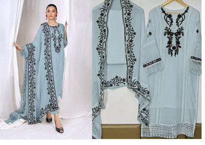 1111 Queens Art Georgette Pakistani Readymade Suits