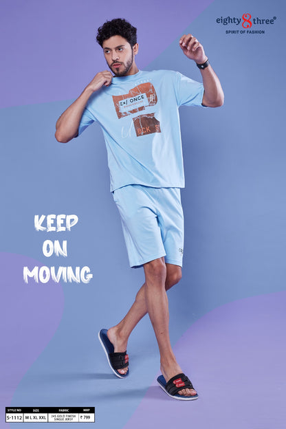 1112 Eighty Three 24S Gold Finesh Mens Co Ord Set