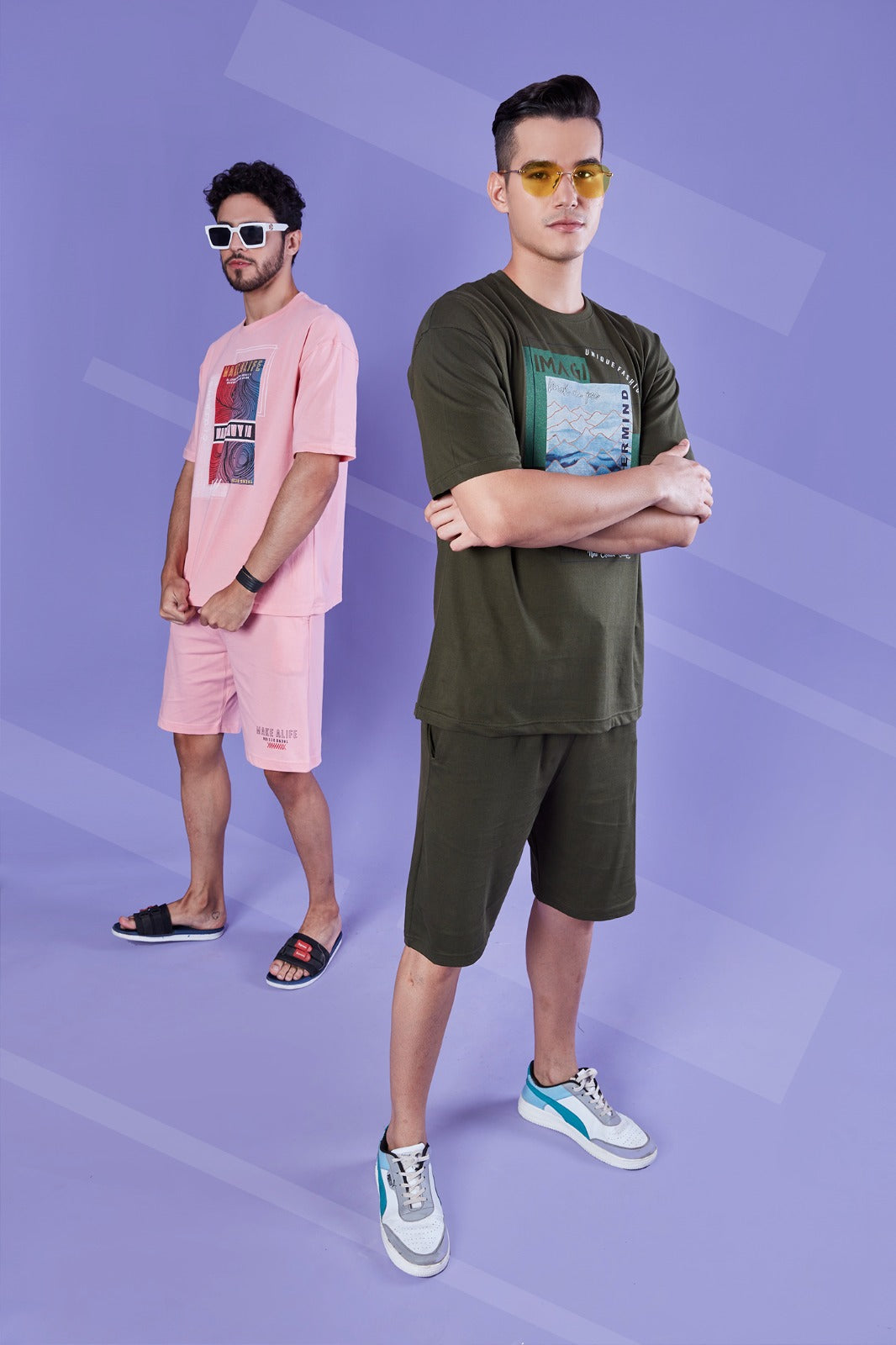 1112 Eighty Three 24S Gold Finesh Mens Co Ord Set