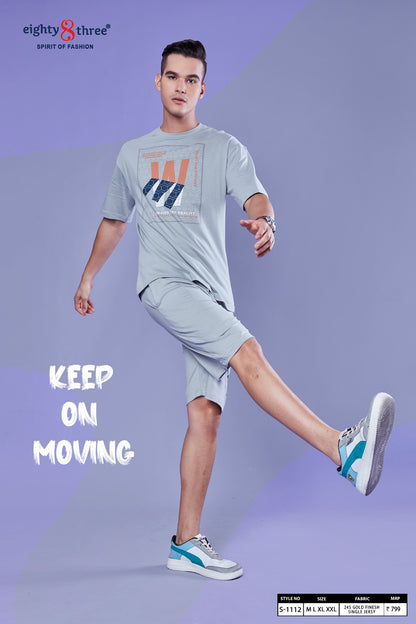 1112 Eighty Three 24S Gold Finesh Mens Co Ord Set