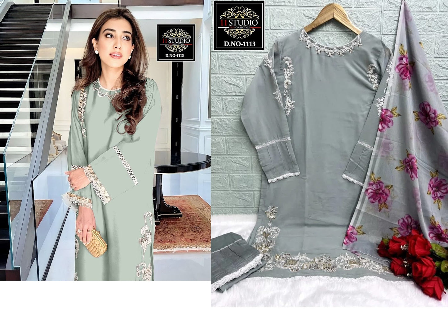 1113 Eleven Studio Georgette Pakistani Readymade Suits