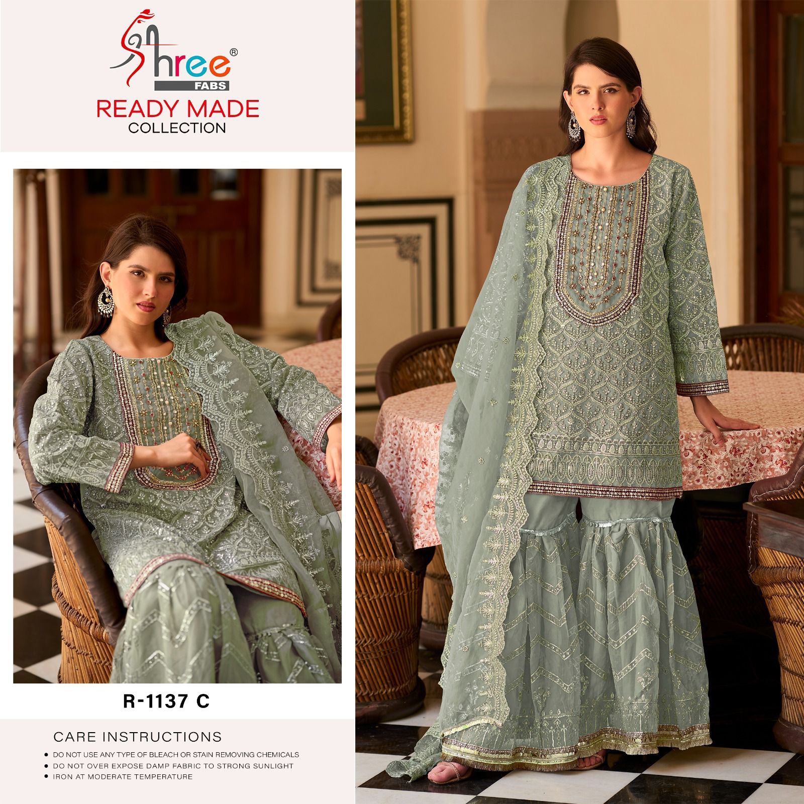 1137 Shree Fabs Organza Pakistani Readymade Suits
