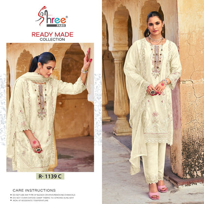 1139 Shree Fabs Organza Pakistani Patch Work Suits
