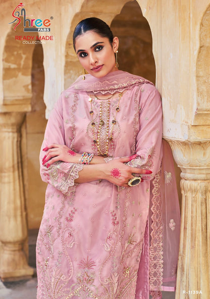 1139 Shree Fabs Organza Pakistani Patch Work Suits