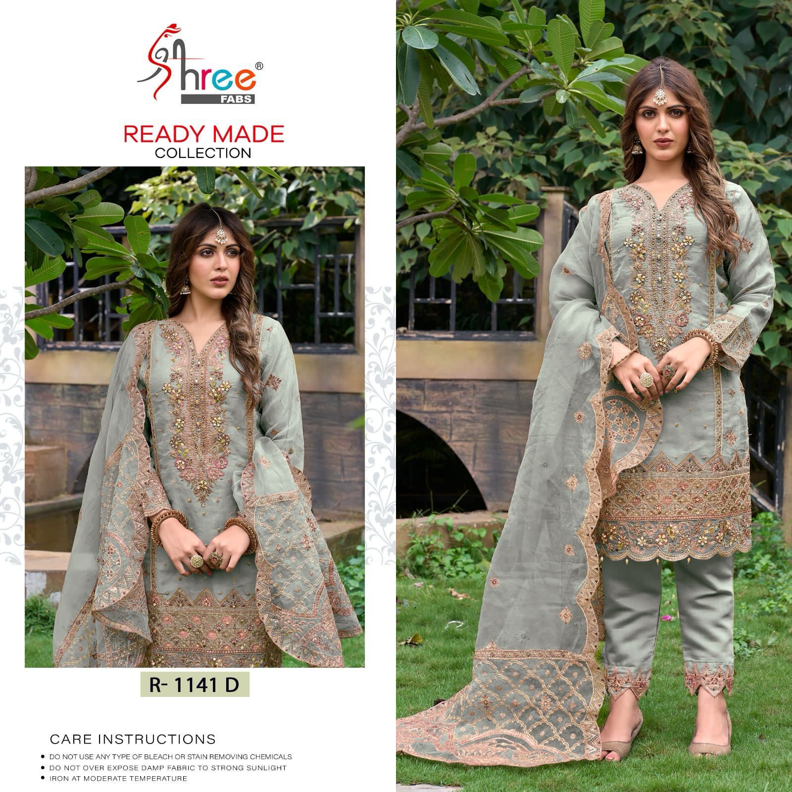 1141-Color Shree Fabs Organza Pakistani Readymade Suits