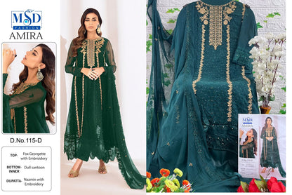 115-Amira Msd Fashion Fox Georgette Pakistani Salwar Suits