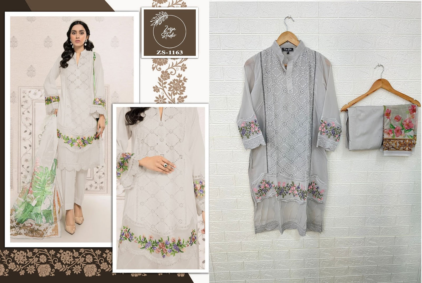 1163 Zoya Studio Fox Georgette Pakistani Readymade Suits