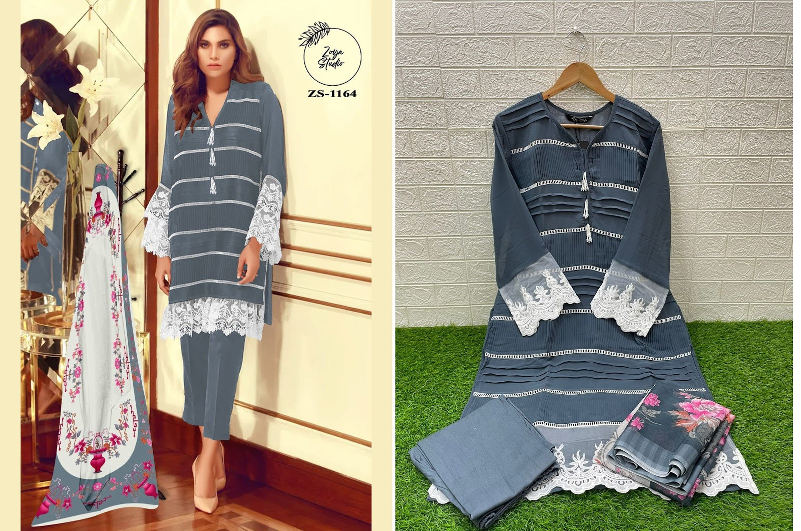 1164 Zoya Studio Fox Georgette Pakistani Readymade Suits