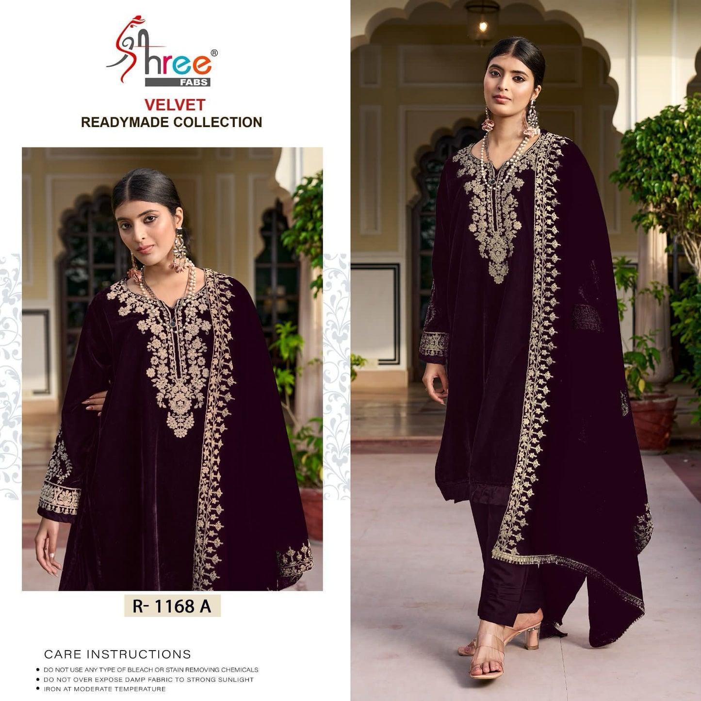 1168 Shree Fabs Readymade Velvet Suits
