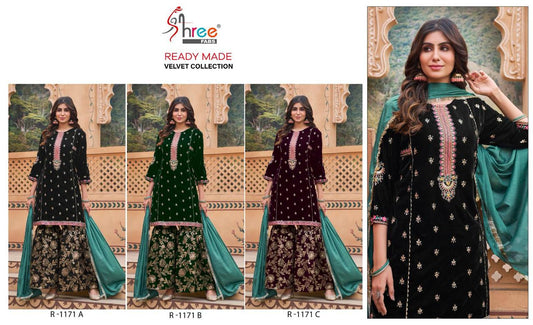 1171 Shree Fabs Velvet Pakistani Readymade Suits