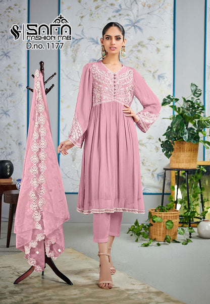 1177 Safa Fashion Fab Georgette Pakistani Readymade Suits