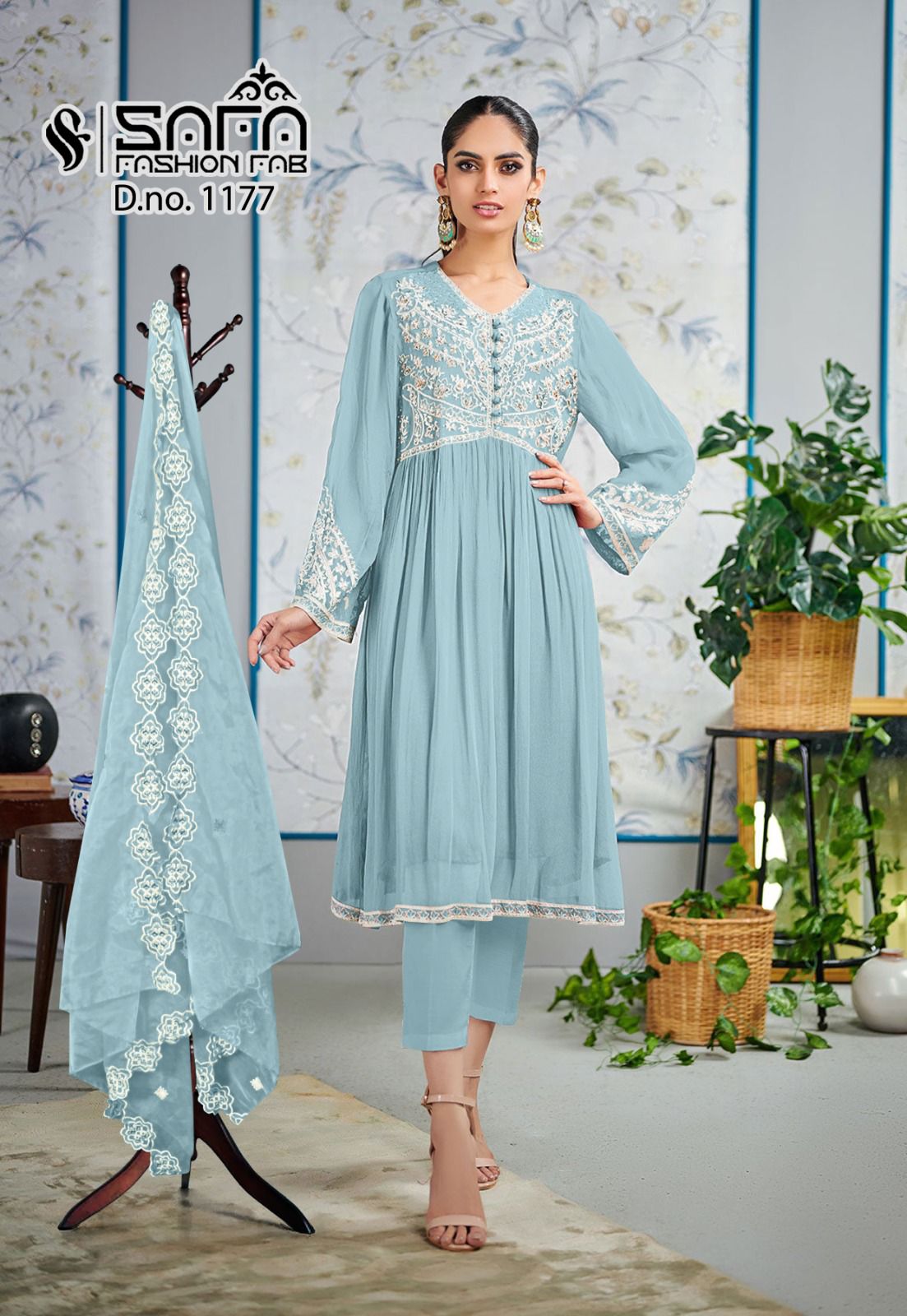 1177 Safa Fashion Fab Georgette Pakistani Readymade Suits