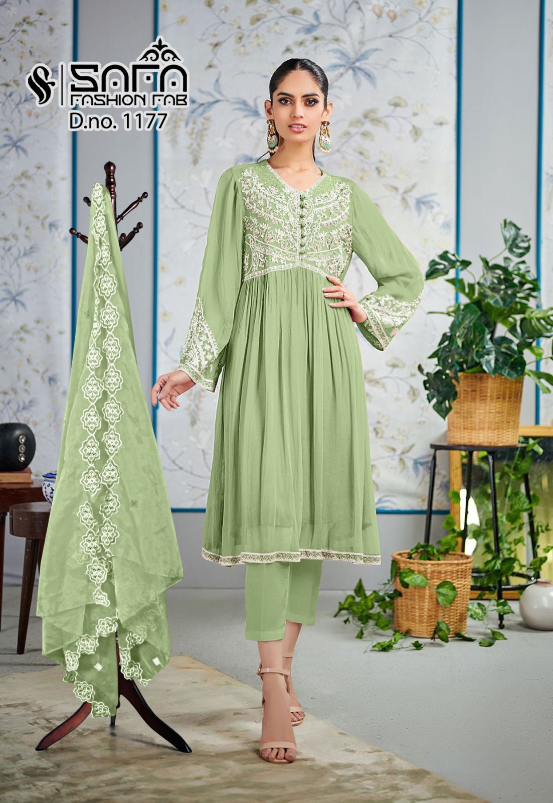 1177 Safa Fashion Fab Georgette Pakistani Readymade Suits