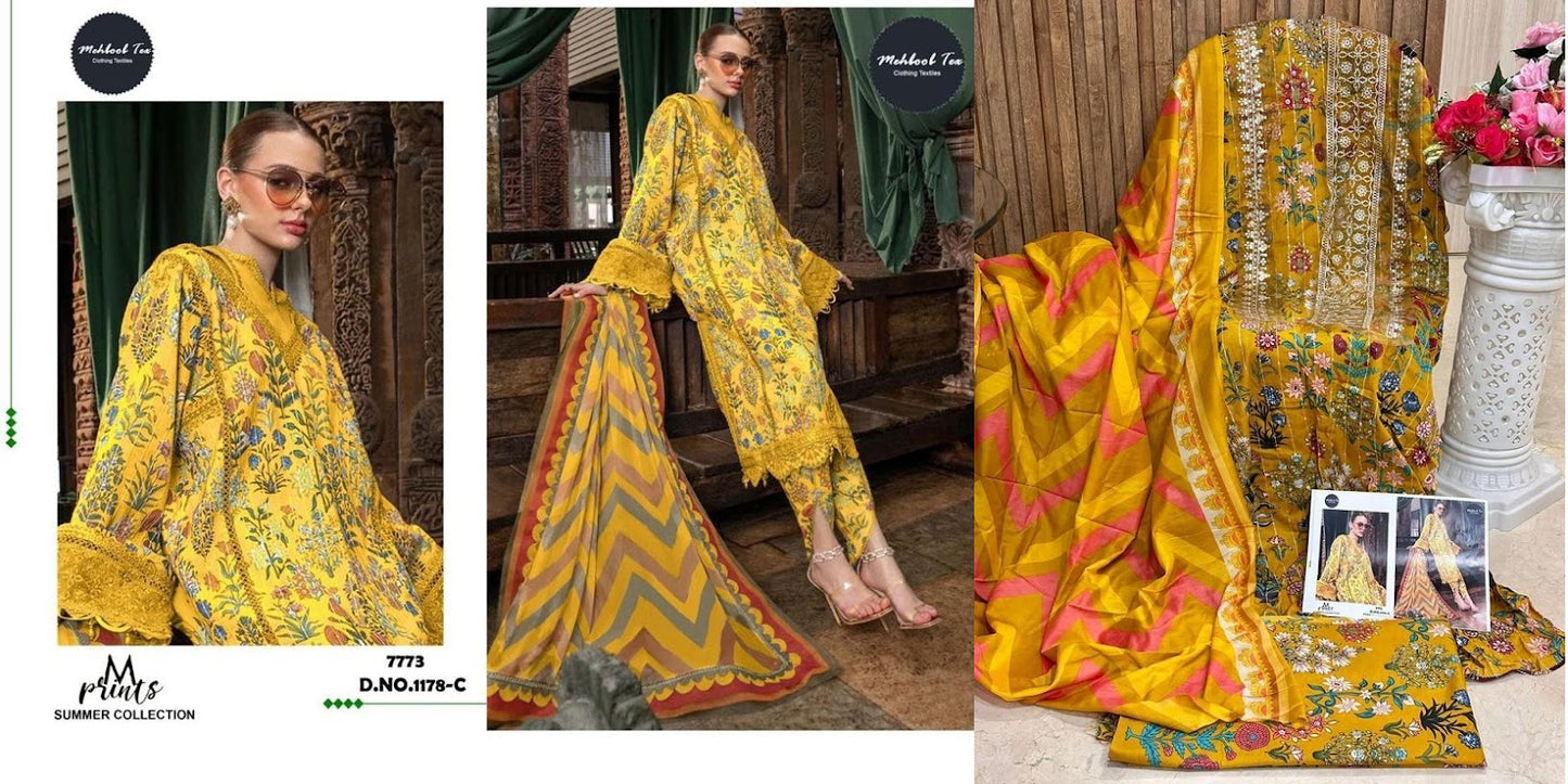 1178 Colors Mehboob Tex Cotton Pakistani Salwar Suits