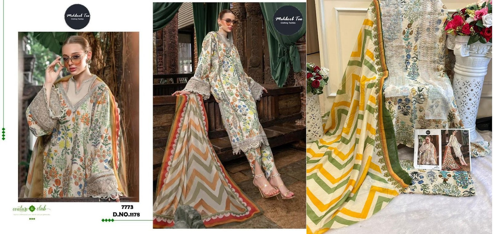 1178 Colors Mehboob Tex Cotton Pakistani Salwar Suits