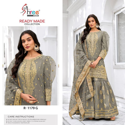 1179-Colour Shree Fabs Organza Pakistani Readymade Suits