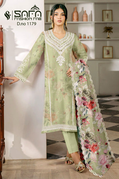 1179 Safa Fashion Fab Organza Pakistani Readymade Suits