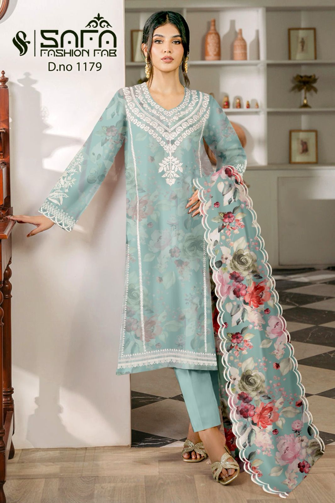 1179 Safa Fashion Fab Organza Pakistani Readymade Suits