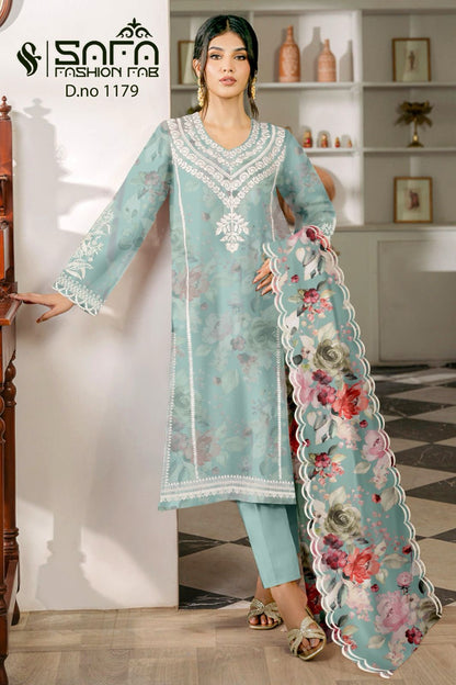 1179 Safa Fashion Fab Organza Pakistani Readymade Suits