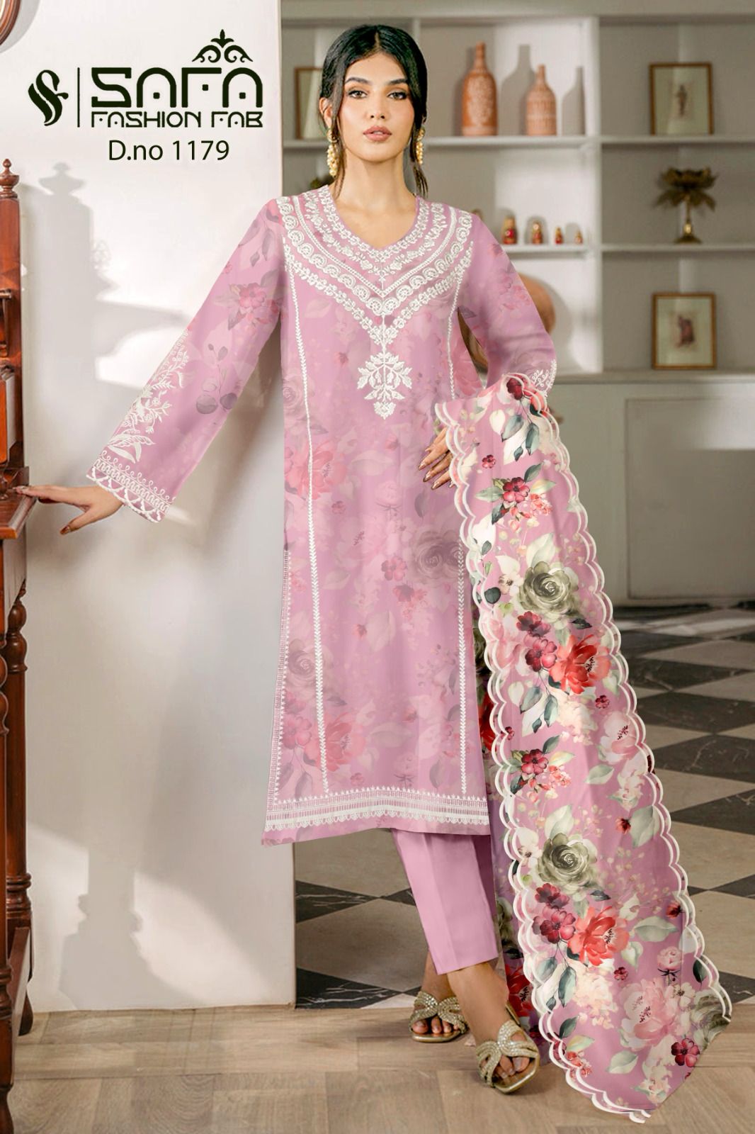 1179 Safa Fashion Fab Organza Pakistani Readymade Suits