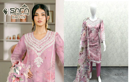 1179 Safa Fashion Fab Organza Pakistani Readymade Suits
