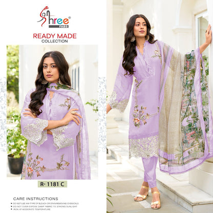 1181 Shree Fabs Organza Pakistani Readymade Suits