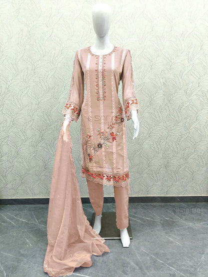 1182-New Safa Fashion Fab Georgette Pakistani Readymade Suits