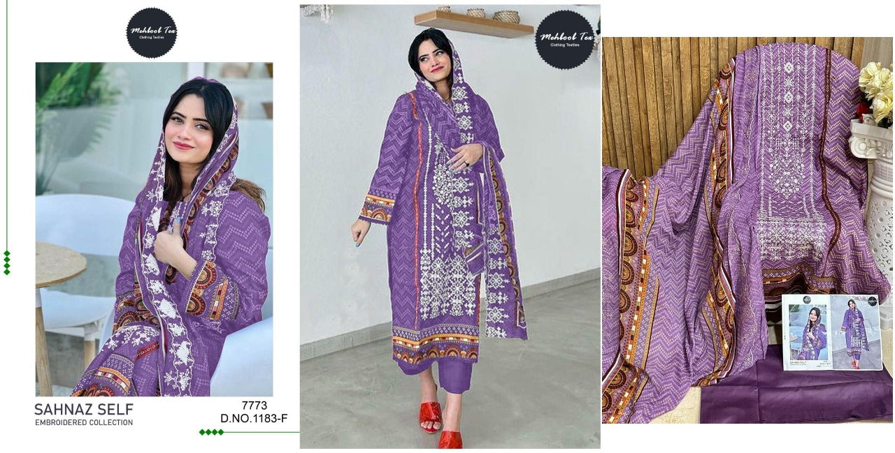 1183-Colours Mehboob Tex Lawn Pakistani Salwar Suits