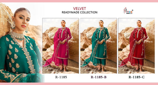 1185 Shree Fabs Velvet Pakistani Readymade Suits