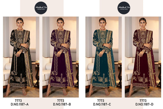 1187 Mehboob Tex Velvet Suits