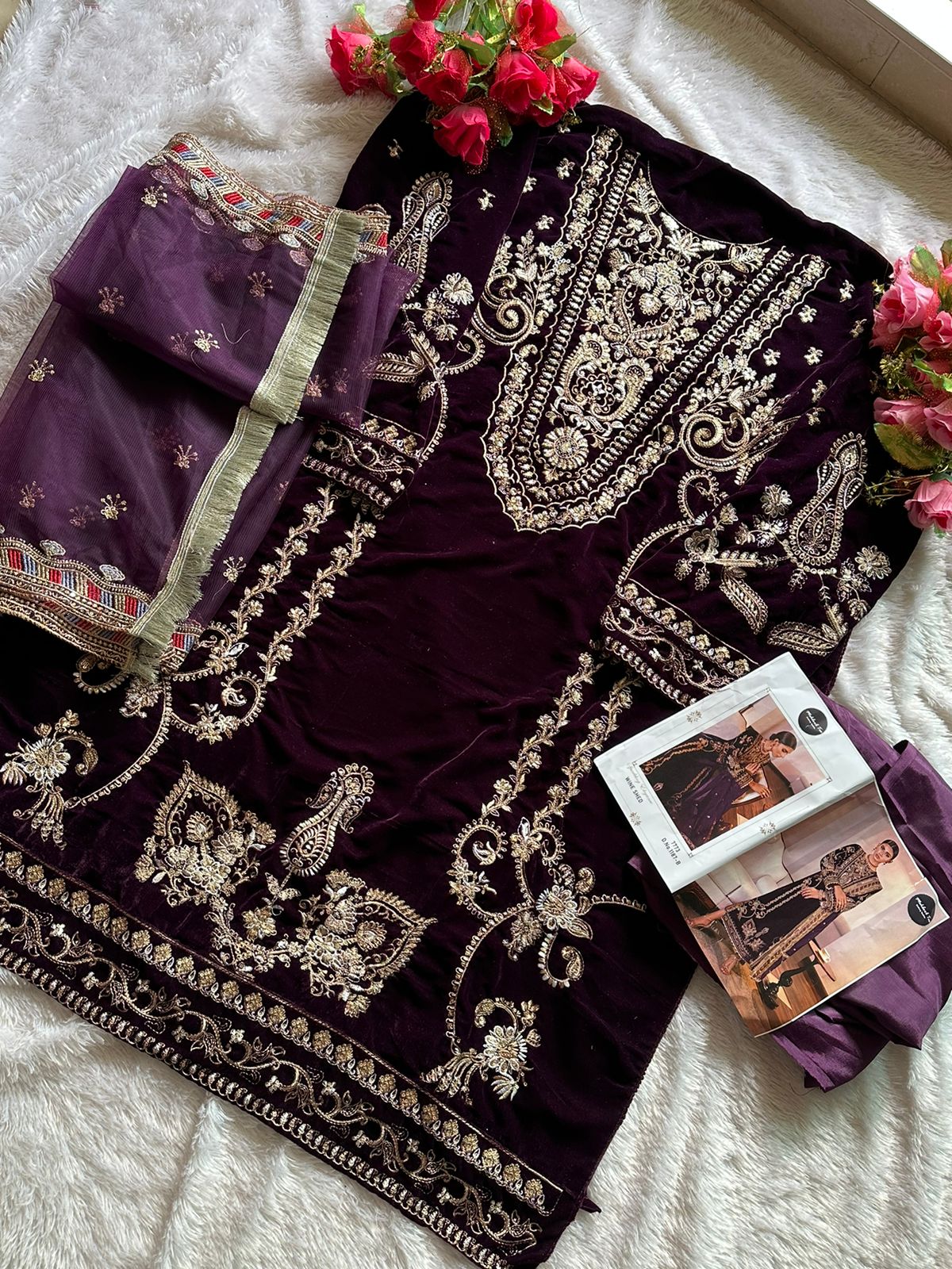 1187 Mehboob Tex Velvet Suits