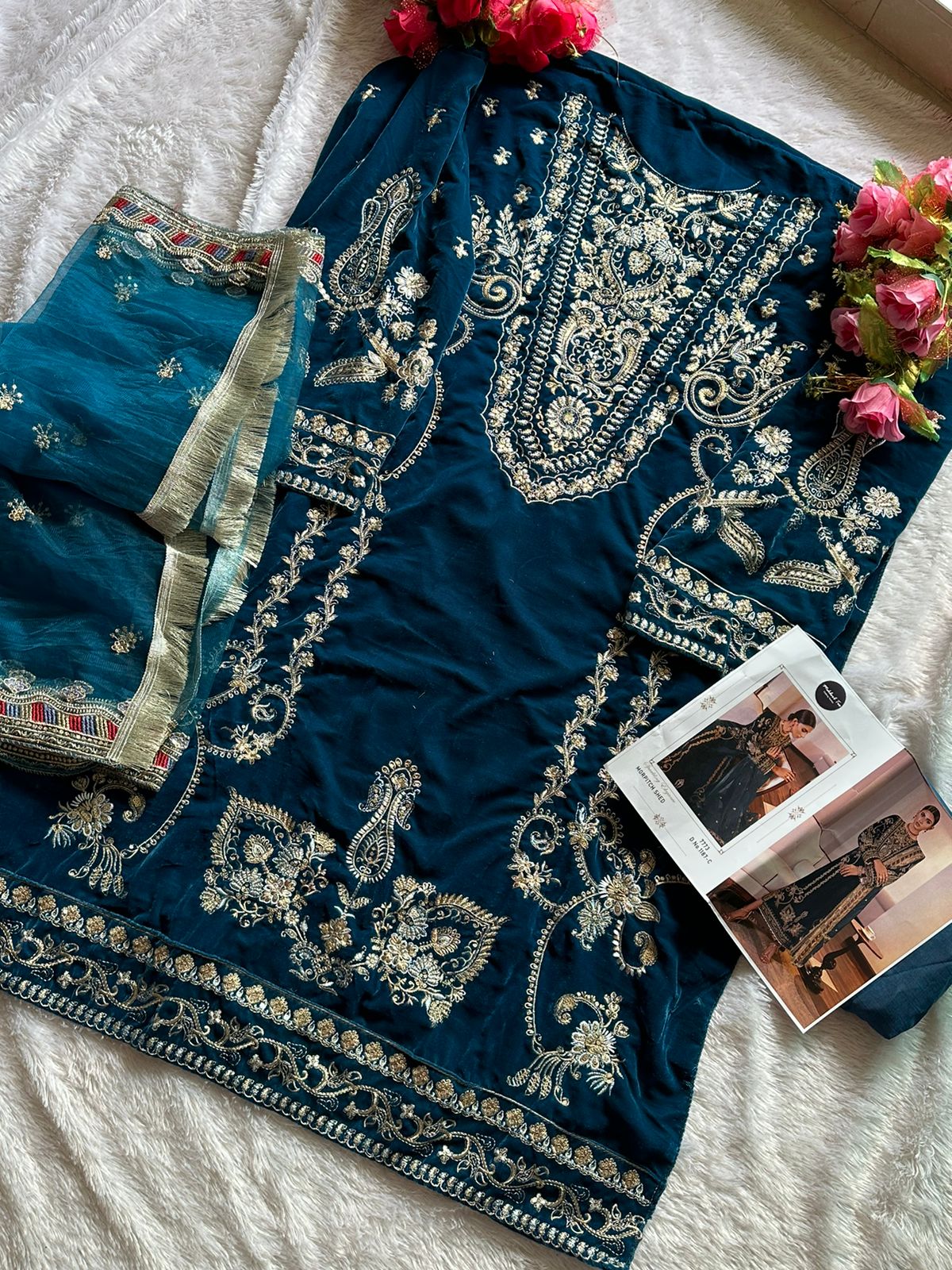 1187 Mehboob Tex Velvet Suits