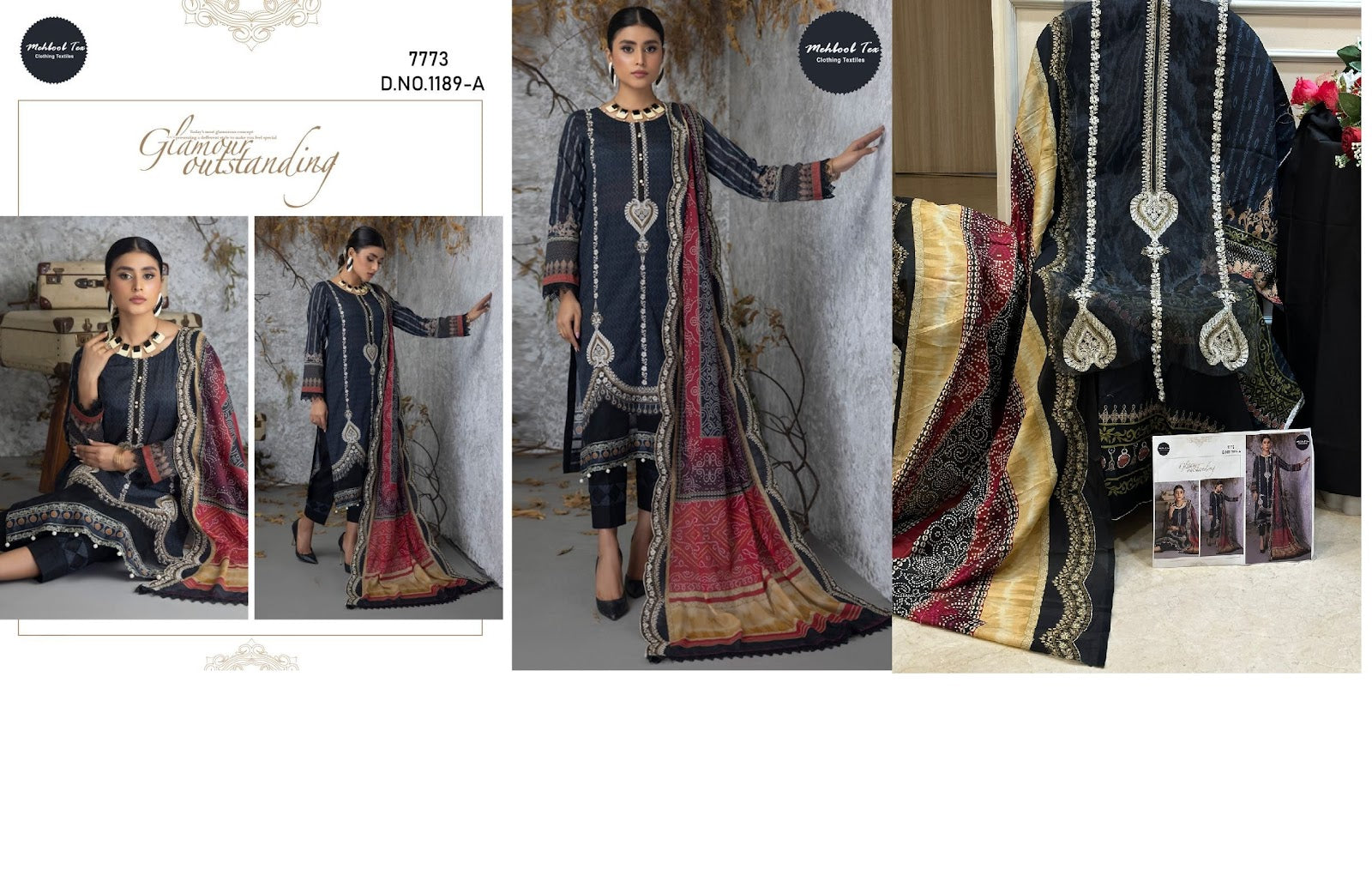 1189 Mehboob Tex Cotton Pakistani Patch Work Suits