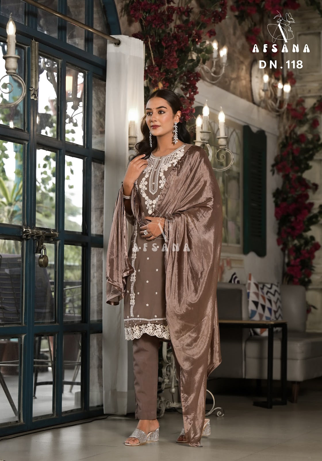 118 Afsana Fox Georgette Readymade Pant Style Suits