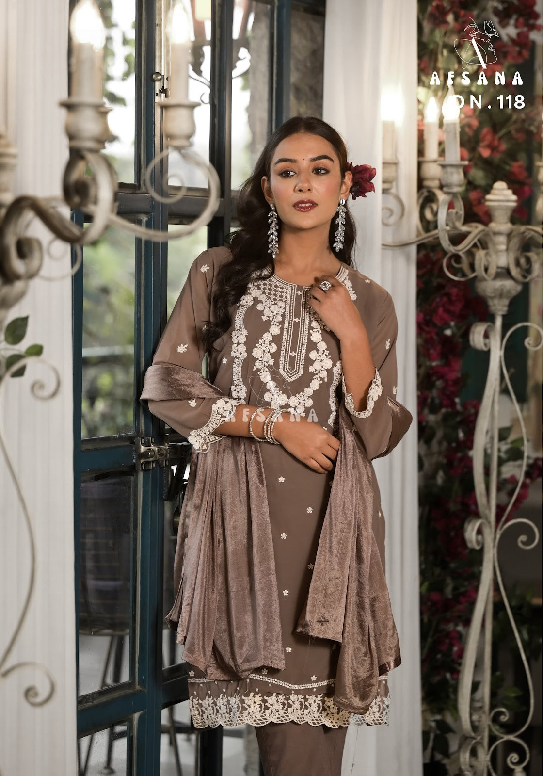 118 Afsana Fox Georgette Readymade Pant Style Suits