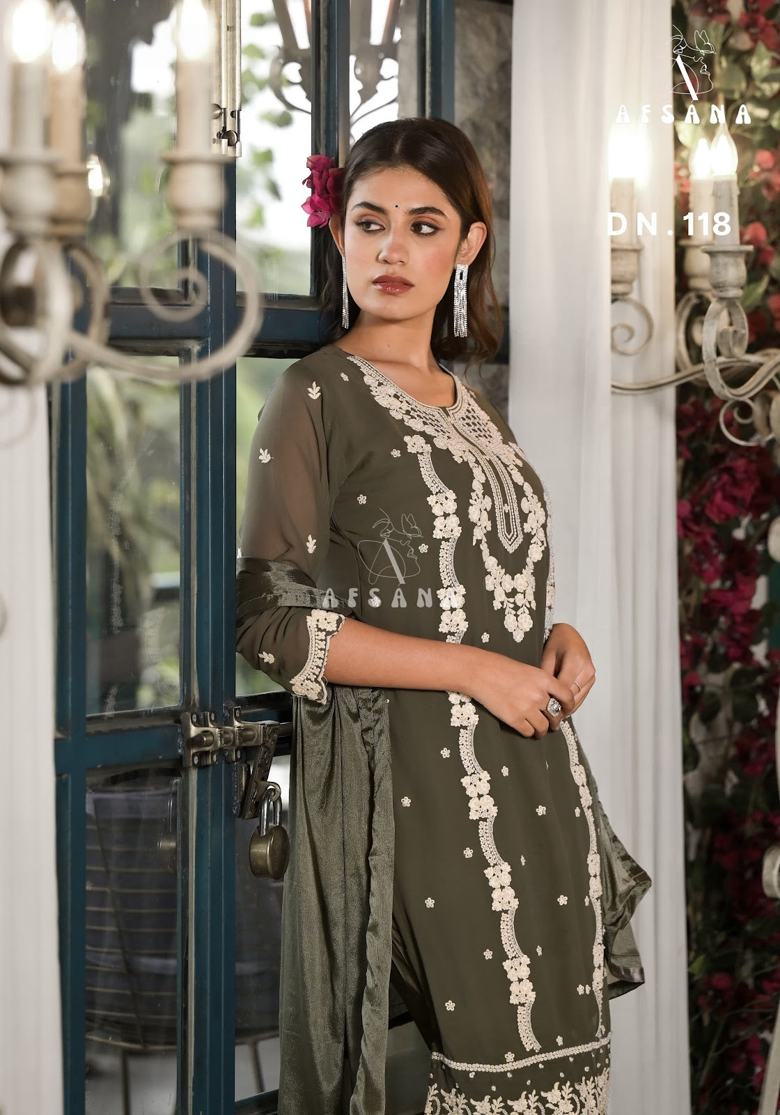 118 Afsana Fox Georgette Readymade Pant Style Suits