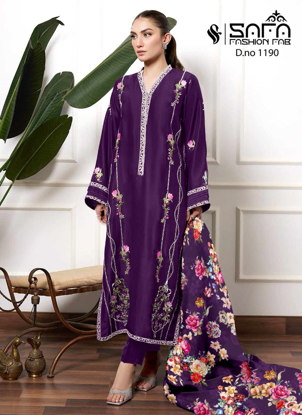 1190 Safa Fashion Fab Georgette Pakistani Readymade Suits