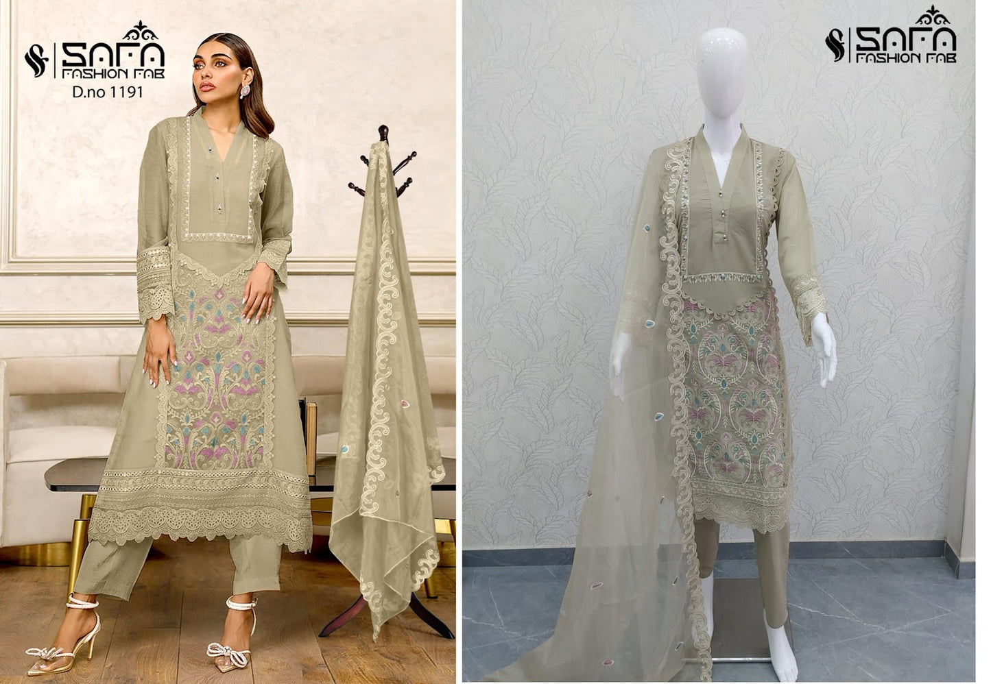 1191 Safa Fashion Fab Georgette Pakistani Readymade Suits