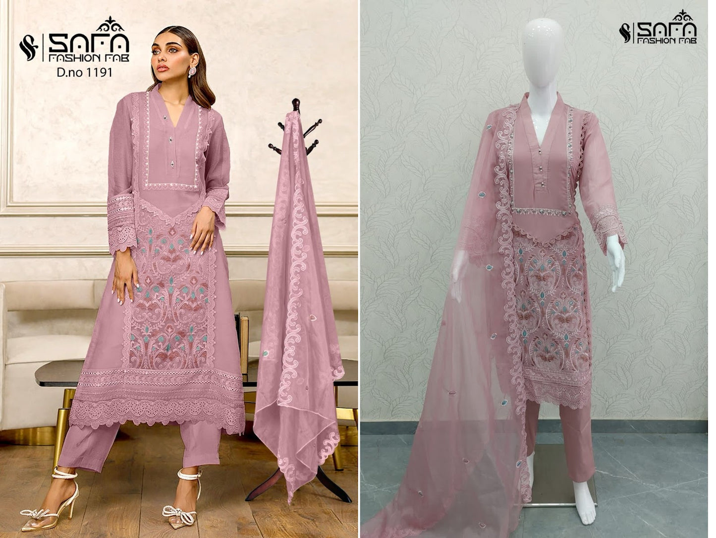 1191 Safa Fashion Fab Georgette Pakistani Readymade Suits