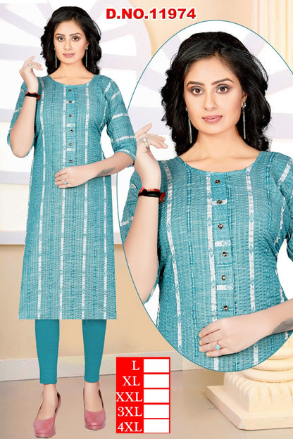 11923 Kh Knee Length Kurtis